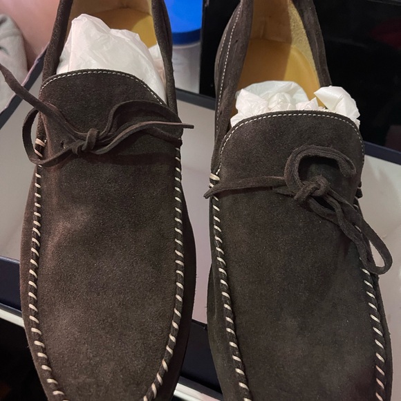 Brooks Brothers Men's Dark Brown Suede Loafers size 10.5 New